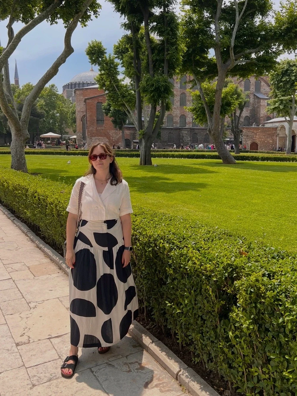 Mara Hoffman Black & White Polka Dot Maxi Skirt